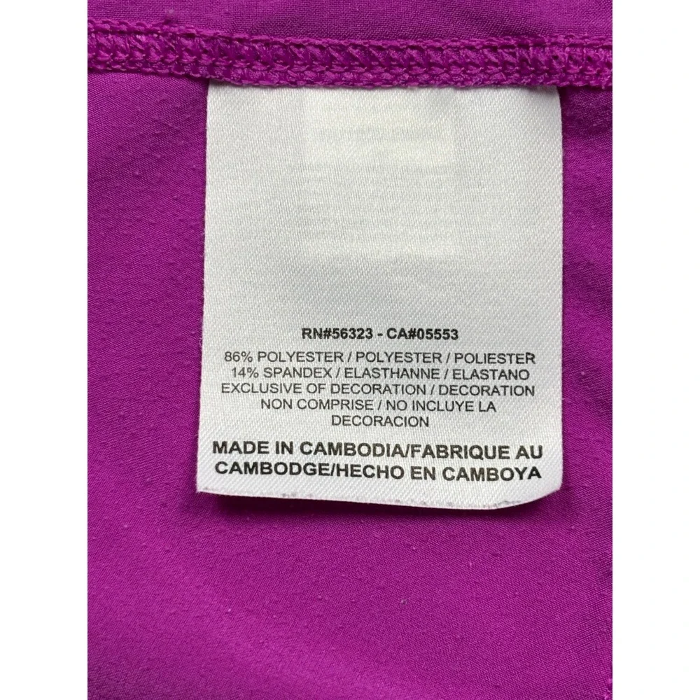 Nike Dri-FIT Magenta Purple Ruffle Hem Running Tank Top Zipper Pocket Mens M‎